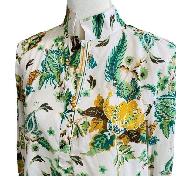 Antonio Melani The Nat Note Ivy Paisley Floral Print Voile Tie Sleeve Blouse - Picture 5 of 15